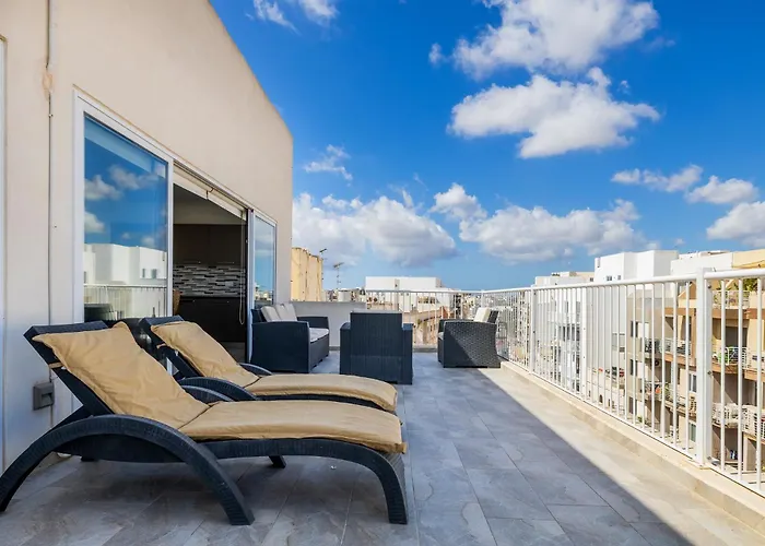 Apartamento Bright And Spacious Penthouse, Large Terrace By Buena Vista Msida